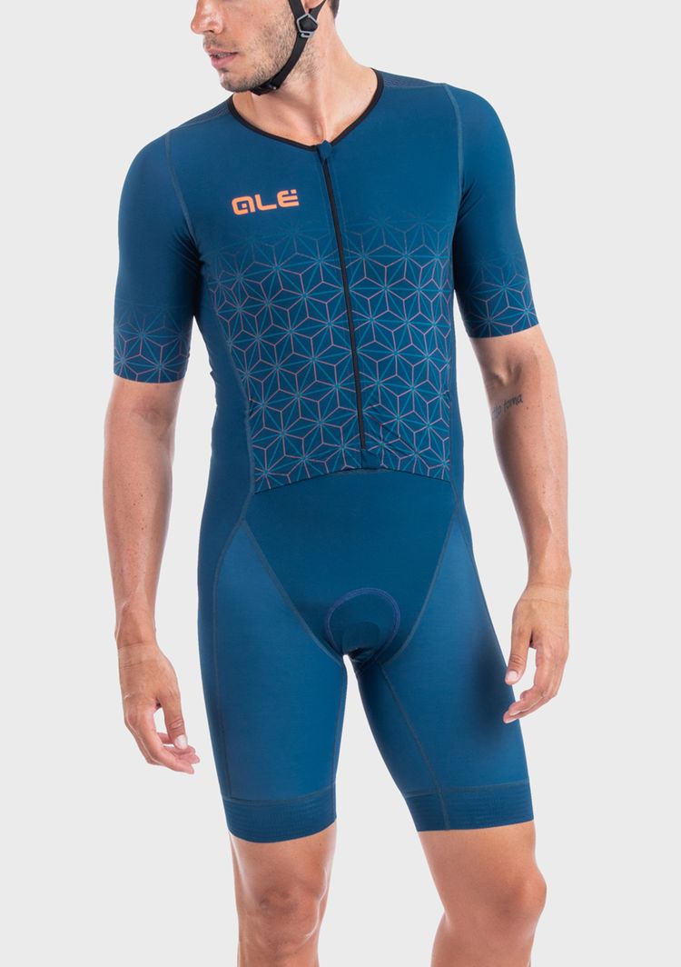 MAUI LONG TRI MEN SS SKINSUIT TRI SHAMMY Blue