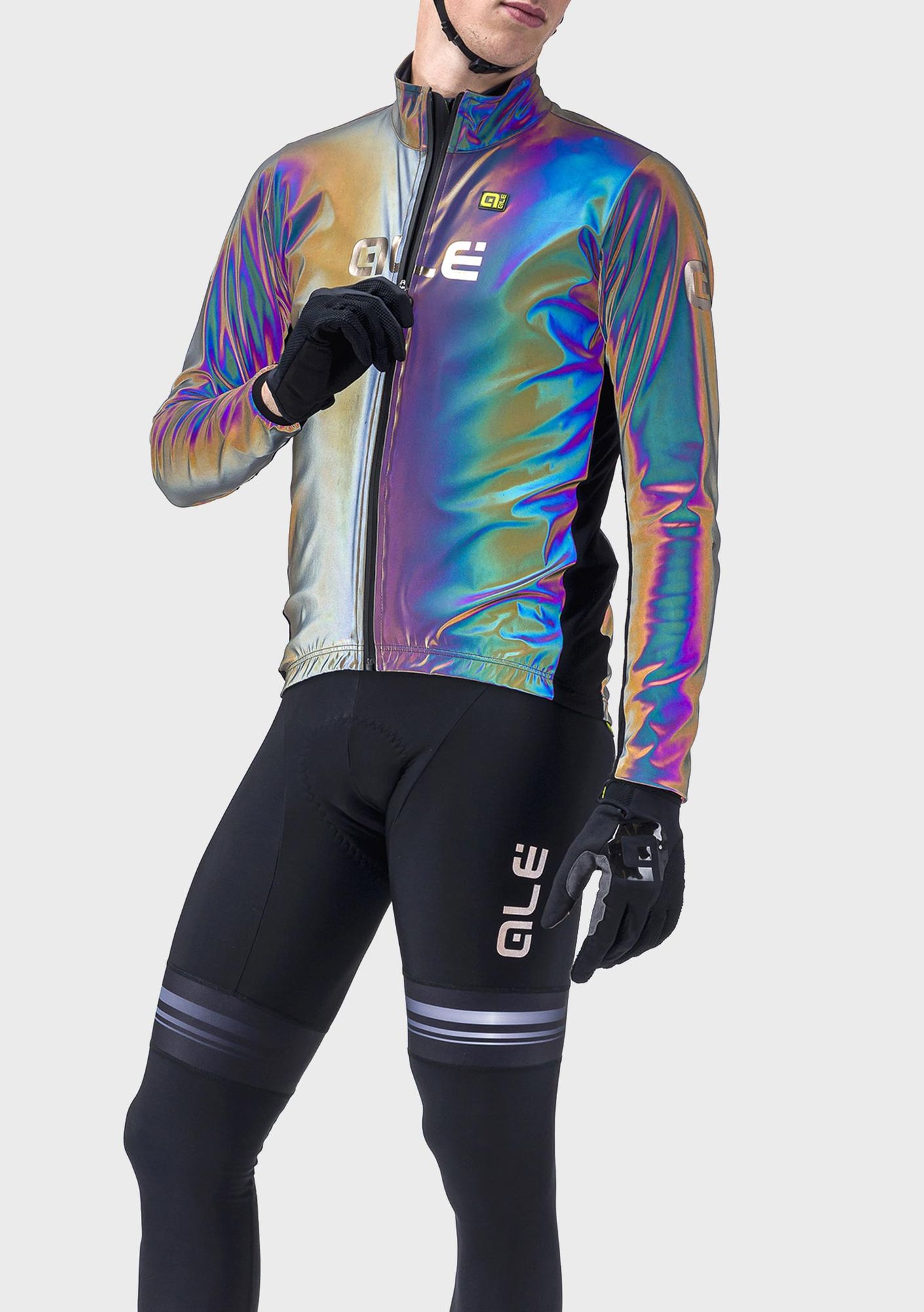 Iridescent reflective jacket top